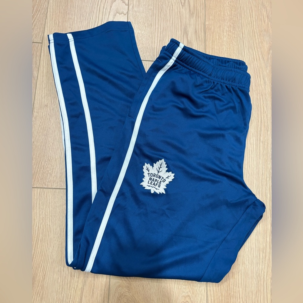 Toronto Maple Leafs Blue Track Pants‎ size L two side pockets